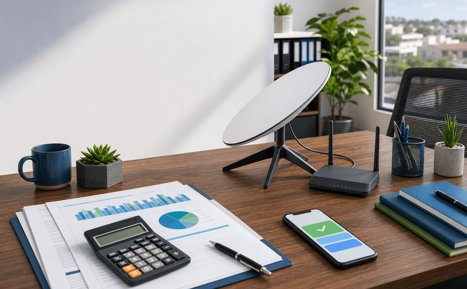 Budgeting desk concept for Amazon LEO internet pricing in Kenya