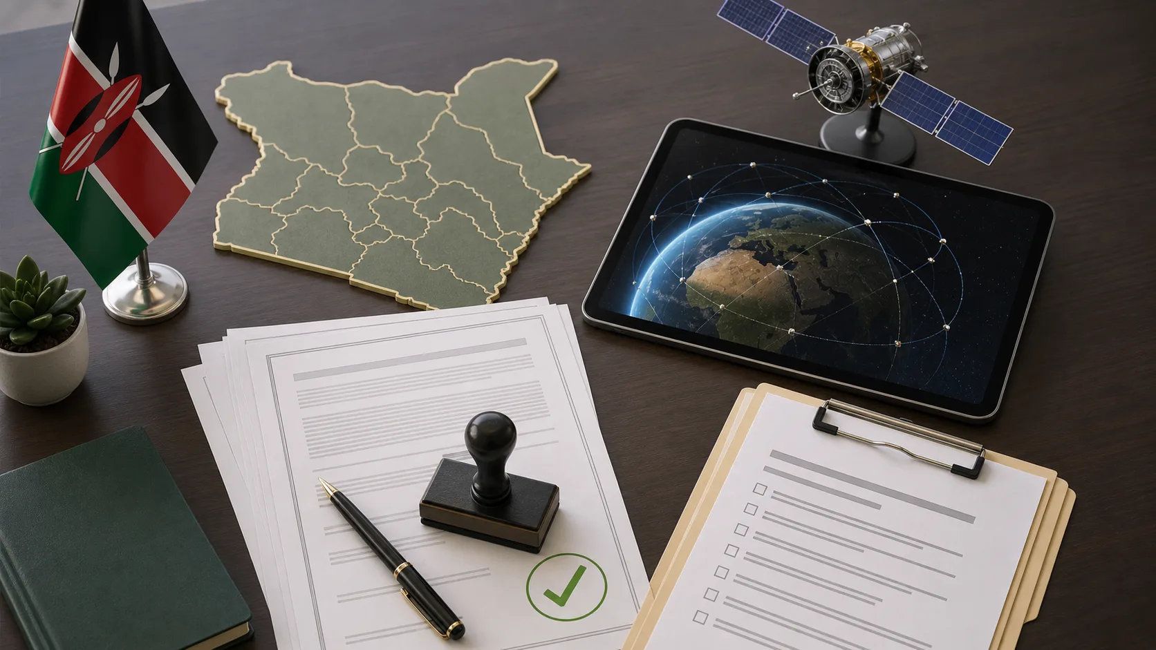 Kenya satellite internet licensing and regulatory approval concept